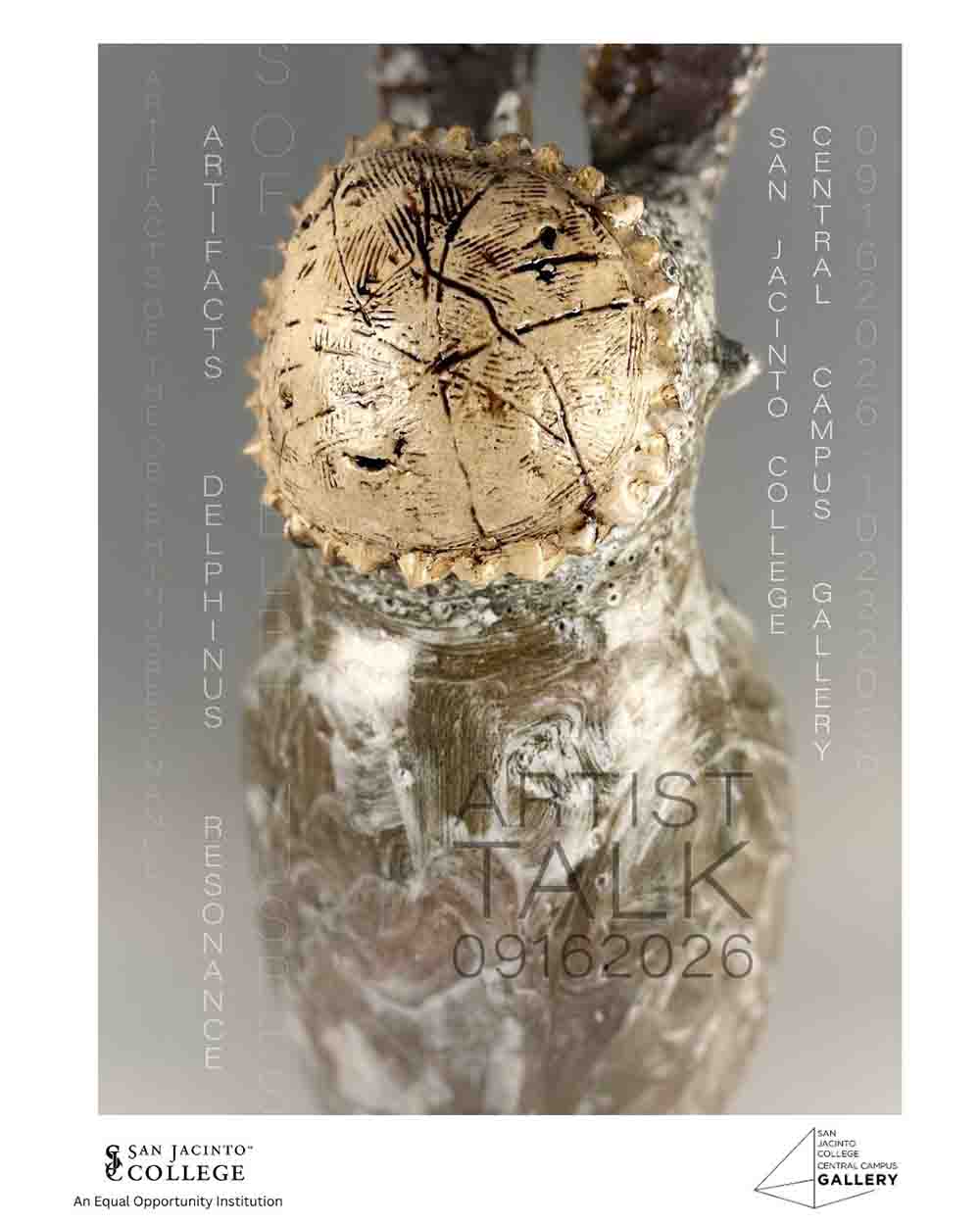 Christopher St. John, Delphinus Resonance, 2026. Stoneware, glaze, 34”x12”x12”
