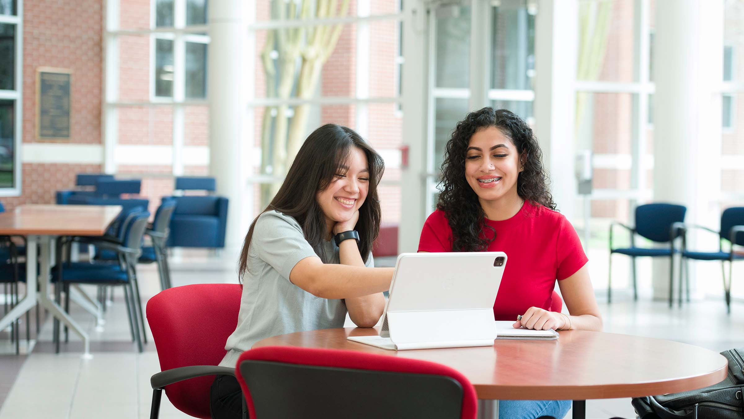 Girl in front of computer