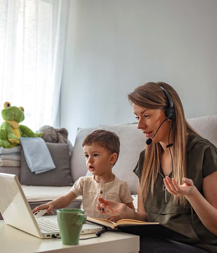 virtual learning and work from home